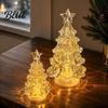 Portable Battery Powered Light LED Christmas Tree Night with Star, Glowing Romantic Atmosphere Light, Ambient Operated Xmas for Fireplace Centerpiece