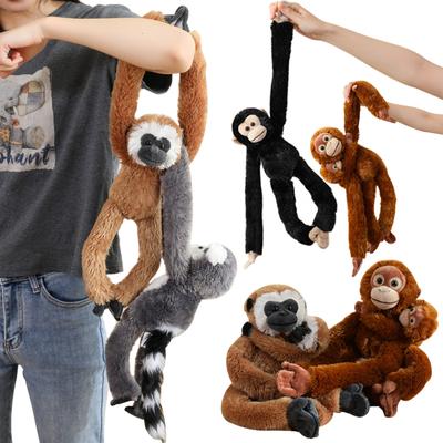 50/70CM Krásná plyšová hračka opice s dlouhýma rukama k zavěšení Kreativní simulační závěsný lenochod Orangutan Lemur Plyšová hračka Polštář Panenka