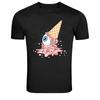 Melting Eyeball Ice Cream Creepy Funny Graphic T-Shirt