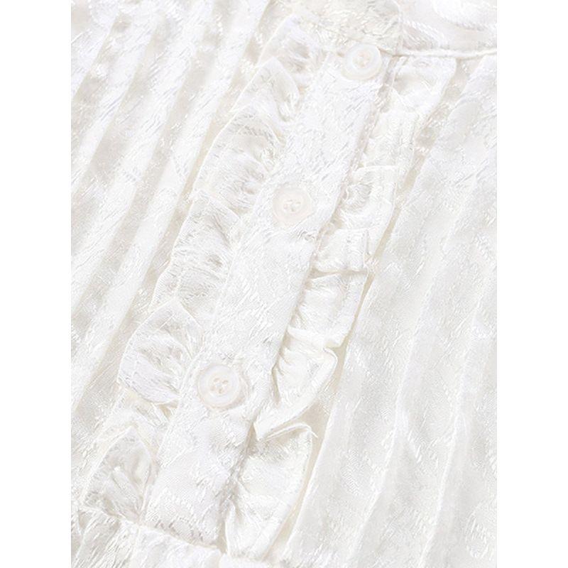Girl Princess Dress Summer Dress New Arrival Fashion Kids White Stand Collar Birthday Dress Girl Shirt Dress