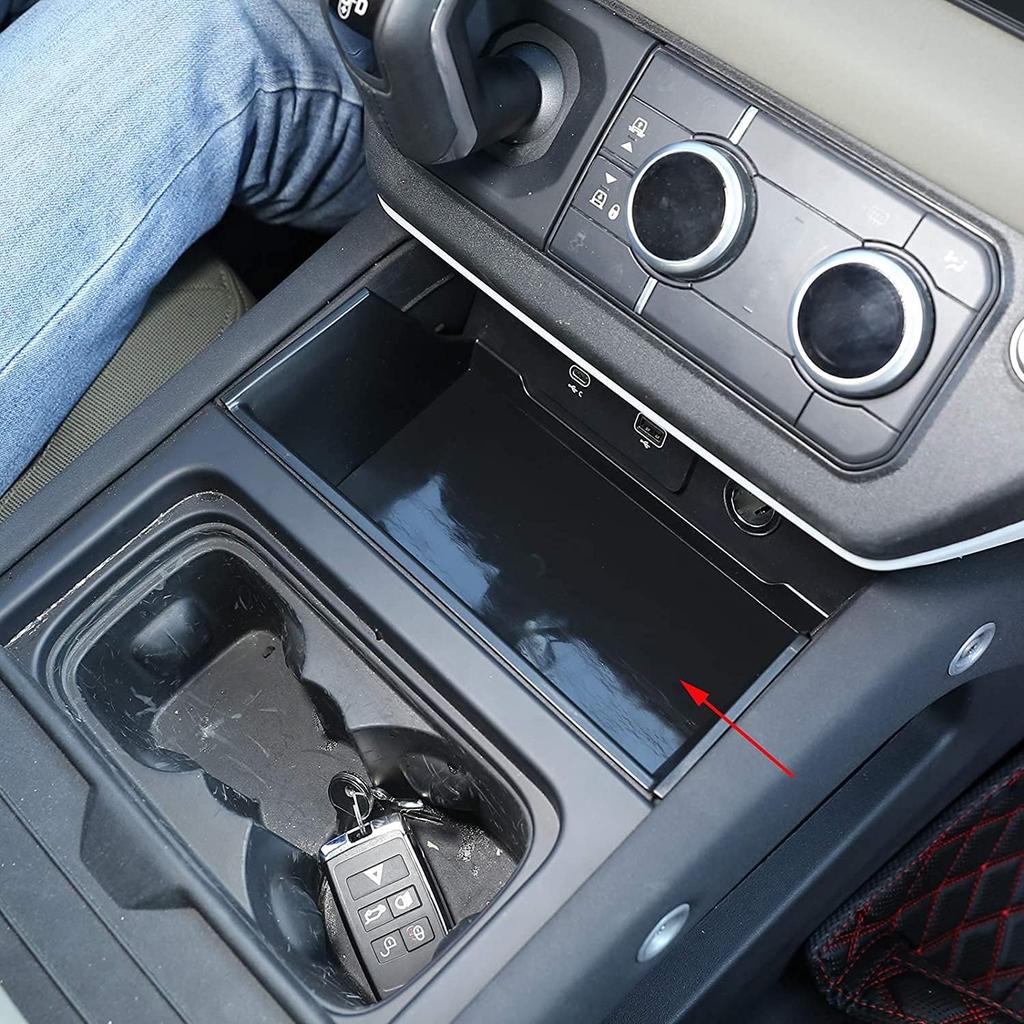 ABS Plastic Car Center Console Armrest Storage Box for Land Rover Defender 110 2020 2021 (Style B)