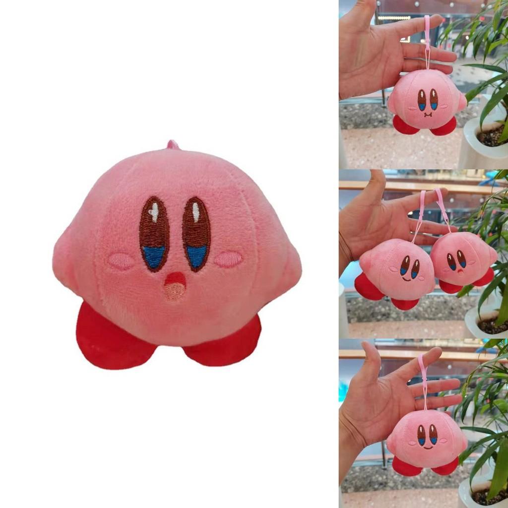 Adorable Cartoon Kirby Keychain Plush Doll Cute Animal Bag Charm Decor 10cm Soft Toy