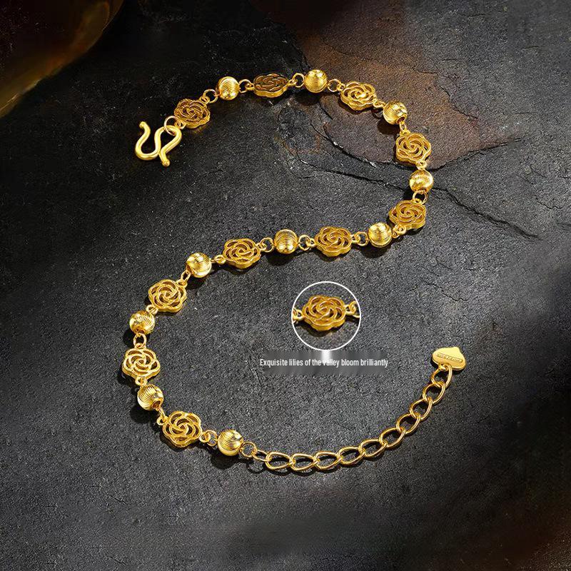 

Versatile Lily of the Valley Cat s Eye Bead Bracelet in Imitation Gold - Exquisite Hand Jewelry
