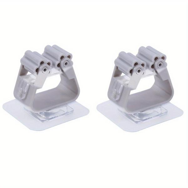 Moderní nástěnný držák na mop a koště s instalací bez vrtání