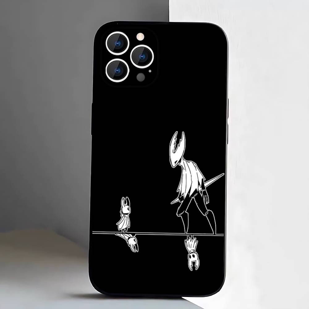 Hot H-Hollow K-Knight Game Phone Case For iPhone 17,16,15,14,13,12,Pro,Max,Plus,E,SE4,Air,Mini Black Soft Box