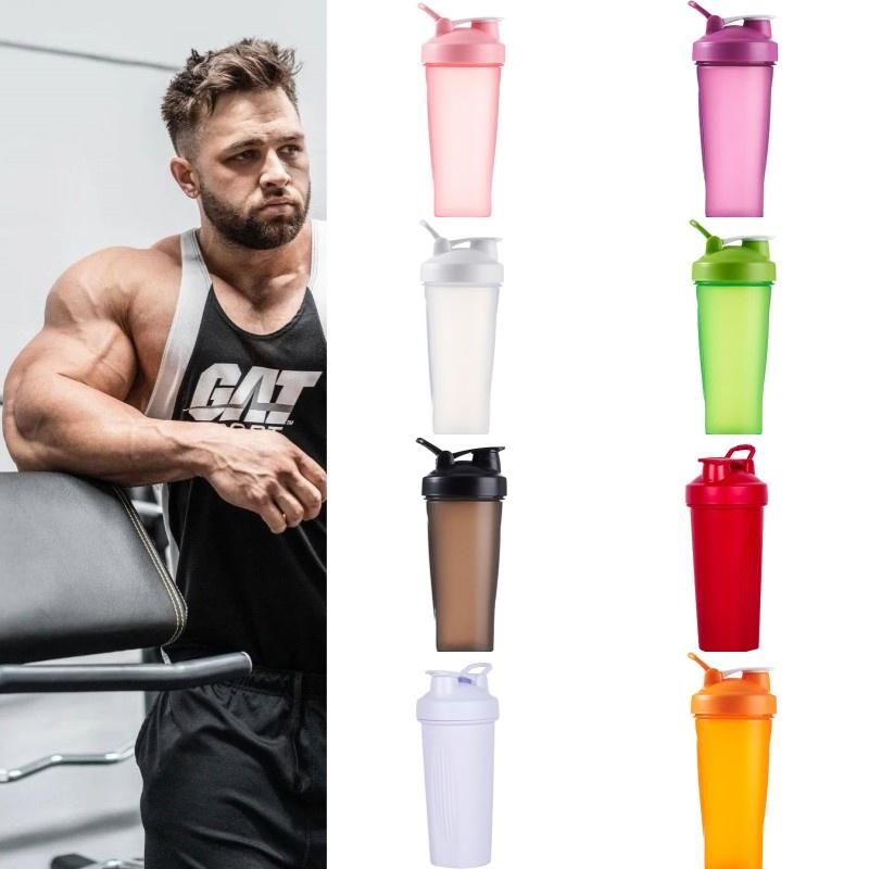 Customized Logo Pp Sports Shaker Bottle 600ml Fitness Portable Water Bottle