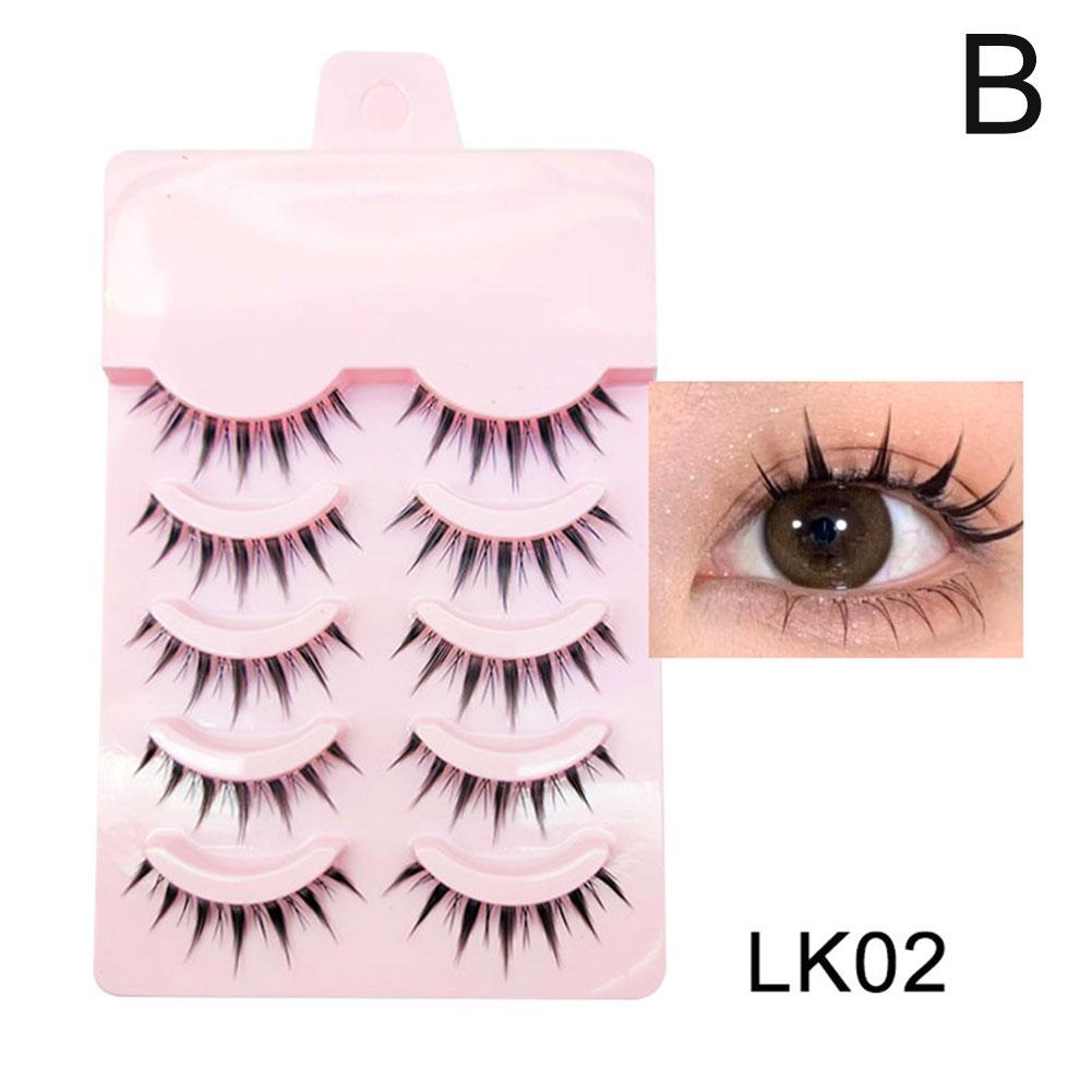 5 Paar natürliche Manga-Wimpern, weiche Wimpern, dick, falsche Make-up-Wimpern, Wimpern, täglich, Manga-Auge