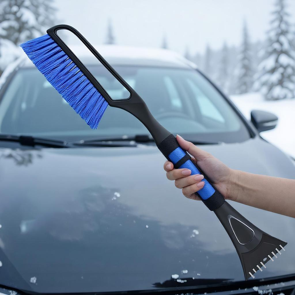 Car Snowbrush with Ice Scraper Detachable Snow Scrapers with Ergonomic Foam Grip for Cars Window Cleaning Tool for Automotive