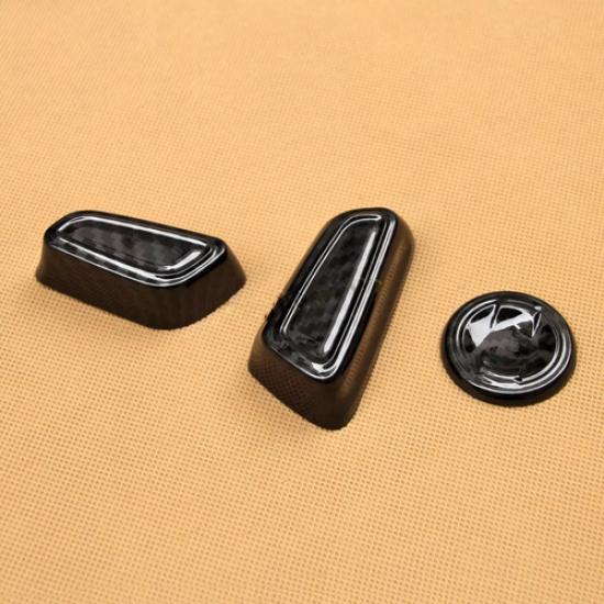 For Toyota Camry 2018-2024 Carbon Fiber Power Seat Adjust Switch Cover Cap Trims