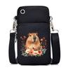 Multifunctional Vertical Black Shoulder Bag Printed Cartoon Casual Men's and Women's Portable Mobile Phone Bag Messenger Bag