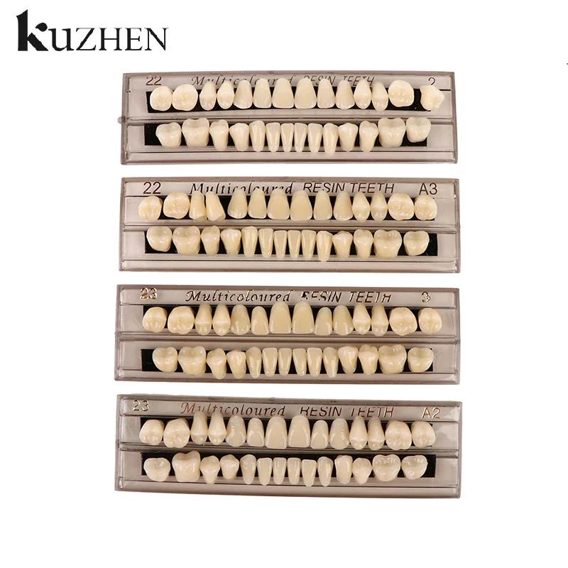 28 Dinți/Set Dinți Proteză Rășină Ghid de Culoare 3D Comparator de Culoare Oglindă Stomatologie Lumină Rece Albirea Dinților Placă Dentară