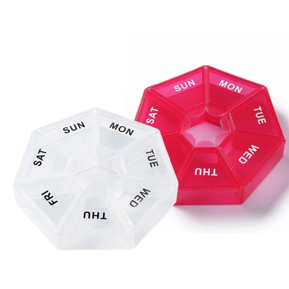 New Hot Mini Portable Travel Weekly 7 Grids Pill Case Box Organizer Tablet Holder Storage Container for Vitamin Medicine FishOil