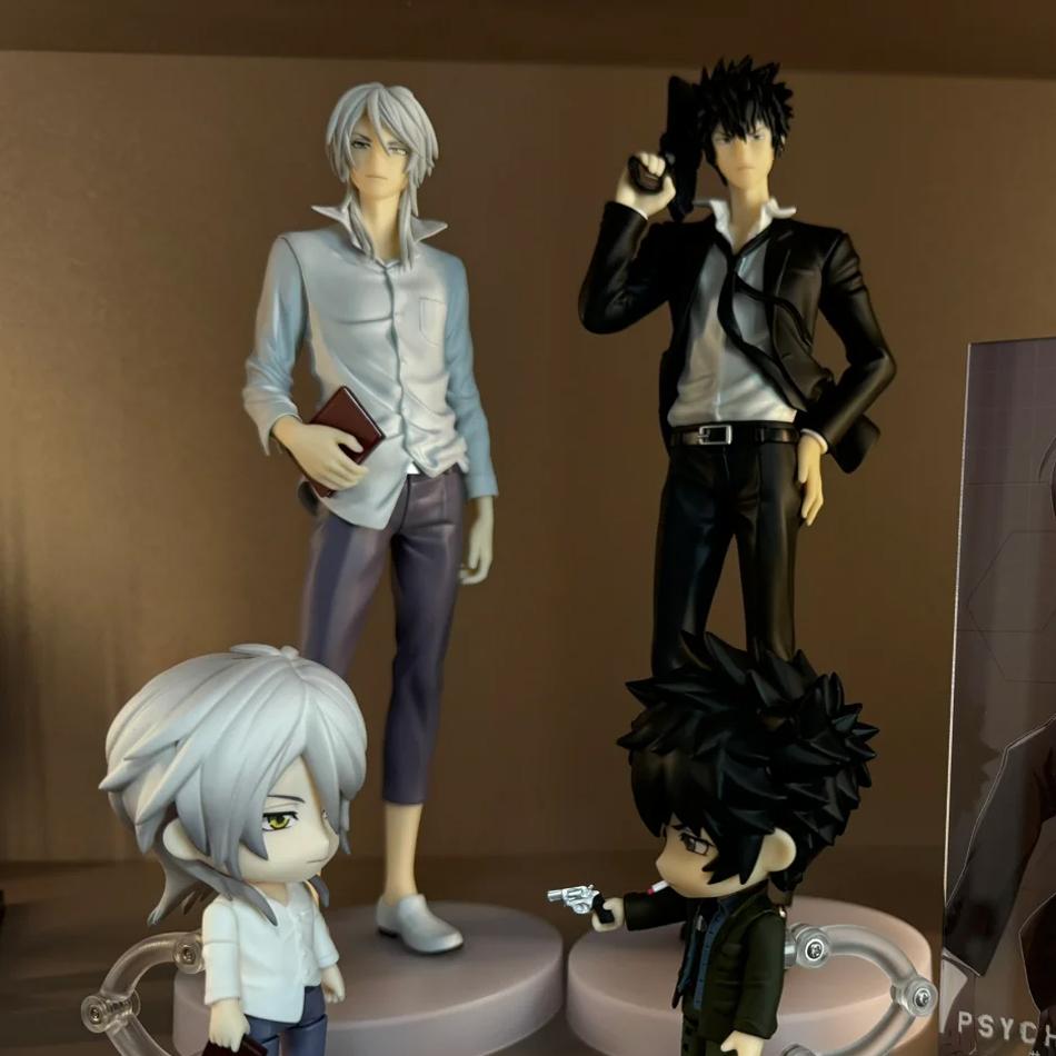 18cm Anime PSYCHO-PASS Anime Figures Kougami Shin'ya Makishima Shogo PVC Action Figures Model Anime Cartoon Model Toy Gifts