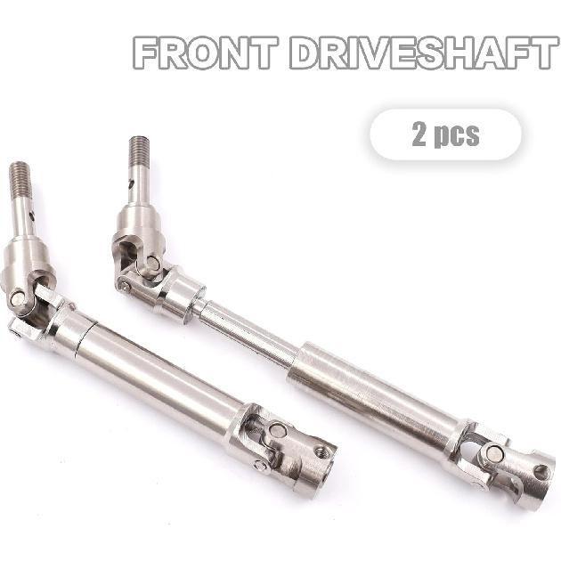 4PCS Front and Rear CVD Drive Shafts U-Joint Stainless Steel RC Driveshaft for 1/10 Traxxas Slash/Stampede/Hoss/Rustler VXL 4X4 4WD RC Car Upgrade