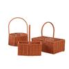 Hand-Woven Imitation Rattan Basket Willow Rattan Picnic Weaving Basket  Flower Girl