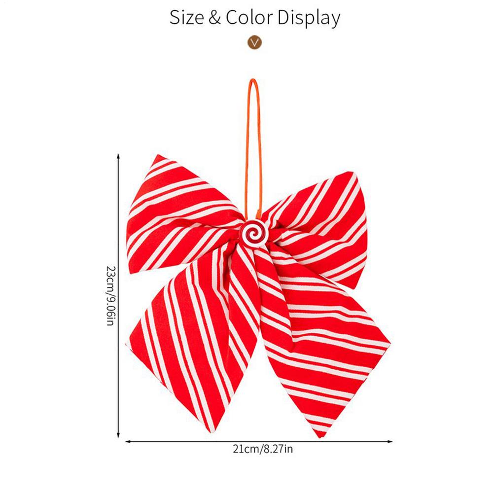 2pcs Large Christmas Wreath Bow Christmas Bow Christmas Tree Pendant Tree Topper Bows Decor Holiday Hangable Ornament