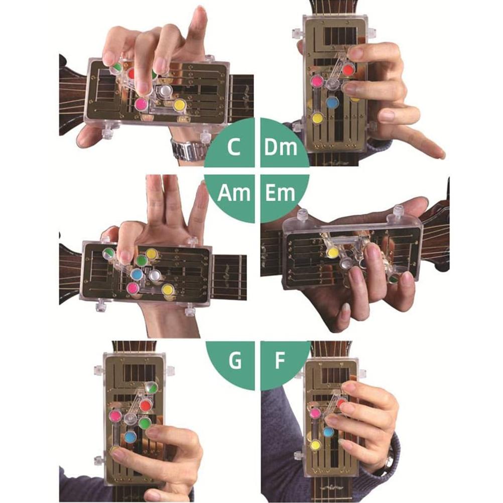 Guitar Chord Practice Tool Guitar Learning System Teaching Practice Aid with 6 Universal Chords