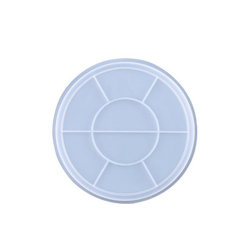 Silicone Epoxy Resin Tray Mold Large Round Shape Diy Storage Tray Mold