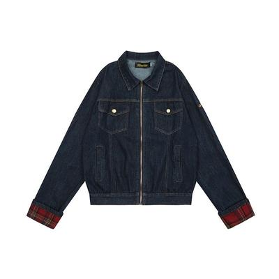 Giacca di Jeans Corta da Donna Primavera Autunno Stile Americano Retro Hottie