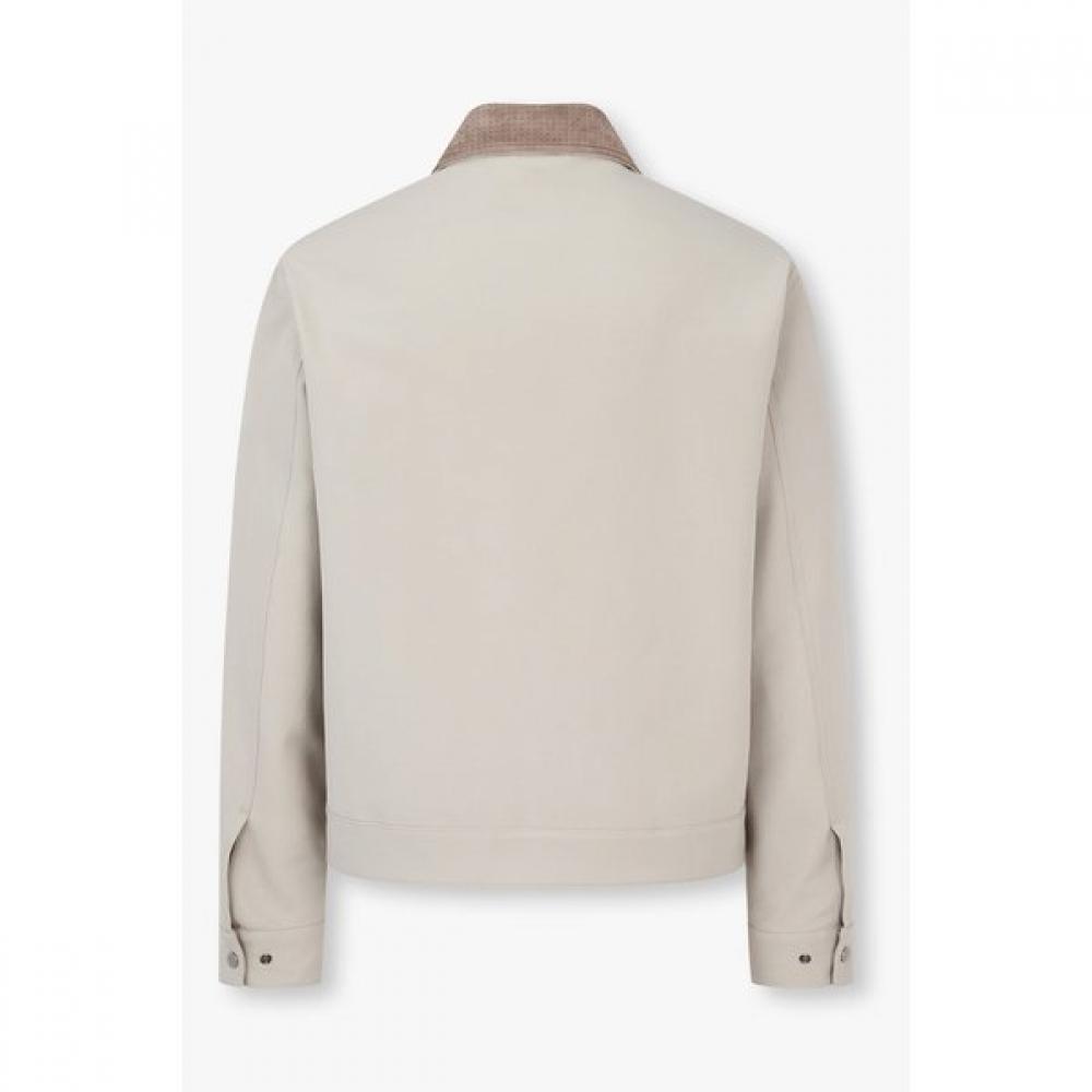 Emporio Armani 25S S Men Colorblock Suede Collar Jacket A515110033