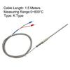 Laboratory Testing 4mmx100mm K Type Temperature Sensor High Temperature Probe High Temperature Sensor 1 Piece Included
