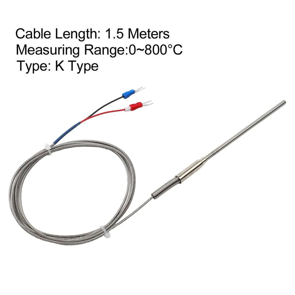 Laboratory Testing 4mmx100mm K Type Temperature Sensor High Temperature Probe High Temperature Sensor 1 Piece Included