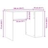 Desk Black Oak 100 x 55 x 75 cm Particleboard