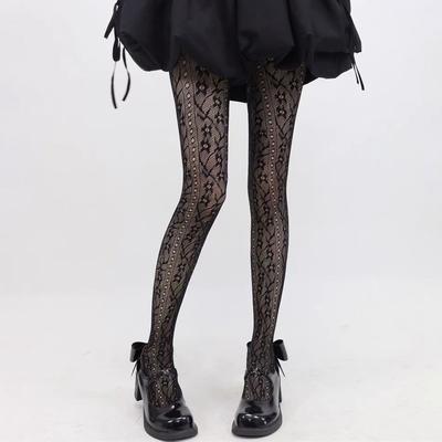 Women's Sexy Pantyhose With Hollowed Out Mesh Lace Pantyhose