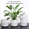 Elegant White Ceramic Flower Pot with Tray - Ideal for Ivy, Spider Plants, and Succulents