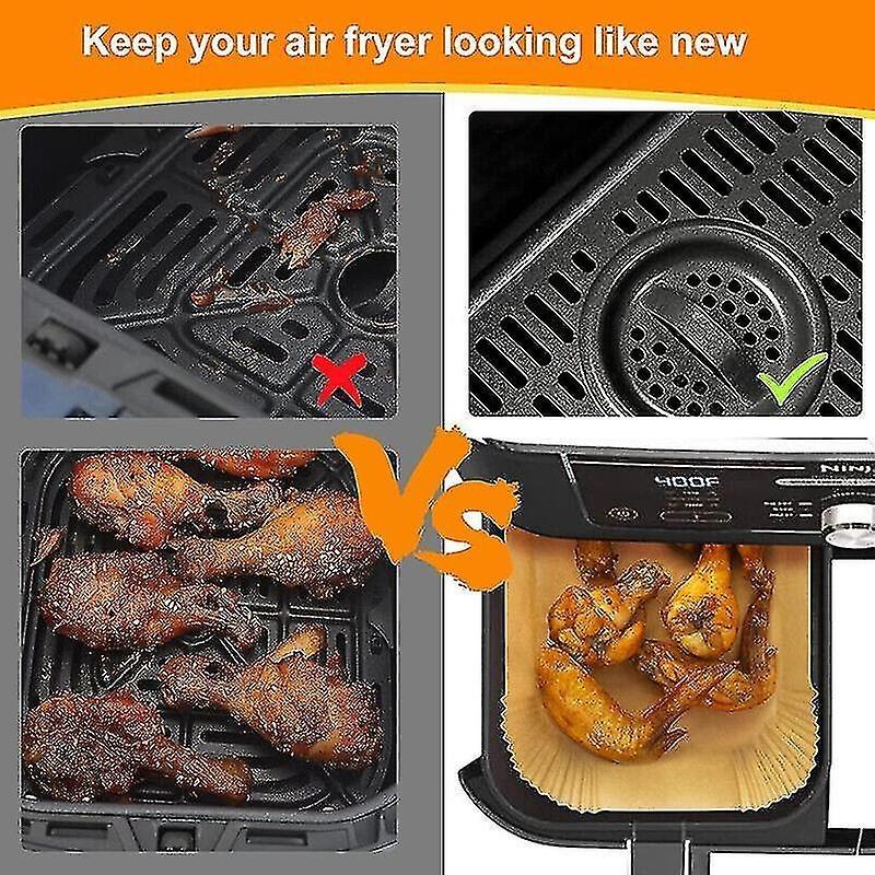 Disposable Paper Baking Pan Air Fryer Lined Nonstick Paper Pan for Oven Microwave Cooking Rectangular Food Storage Container