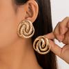 Ingemark Einzigartige Punk Hohl Geometrisch Spiral Kreis Stecker Ohrringe für Damen Mädchen Mode Retro Piercing Ohrring Party Schmuck