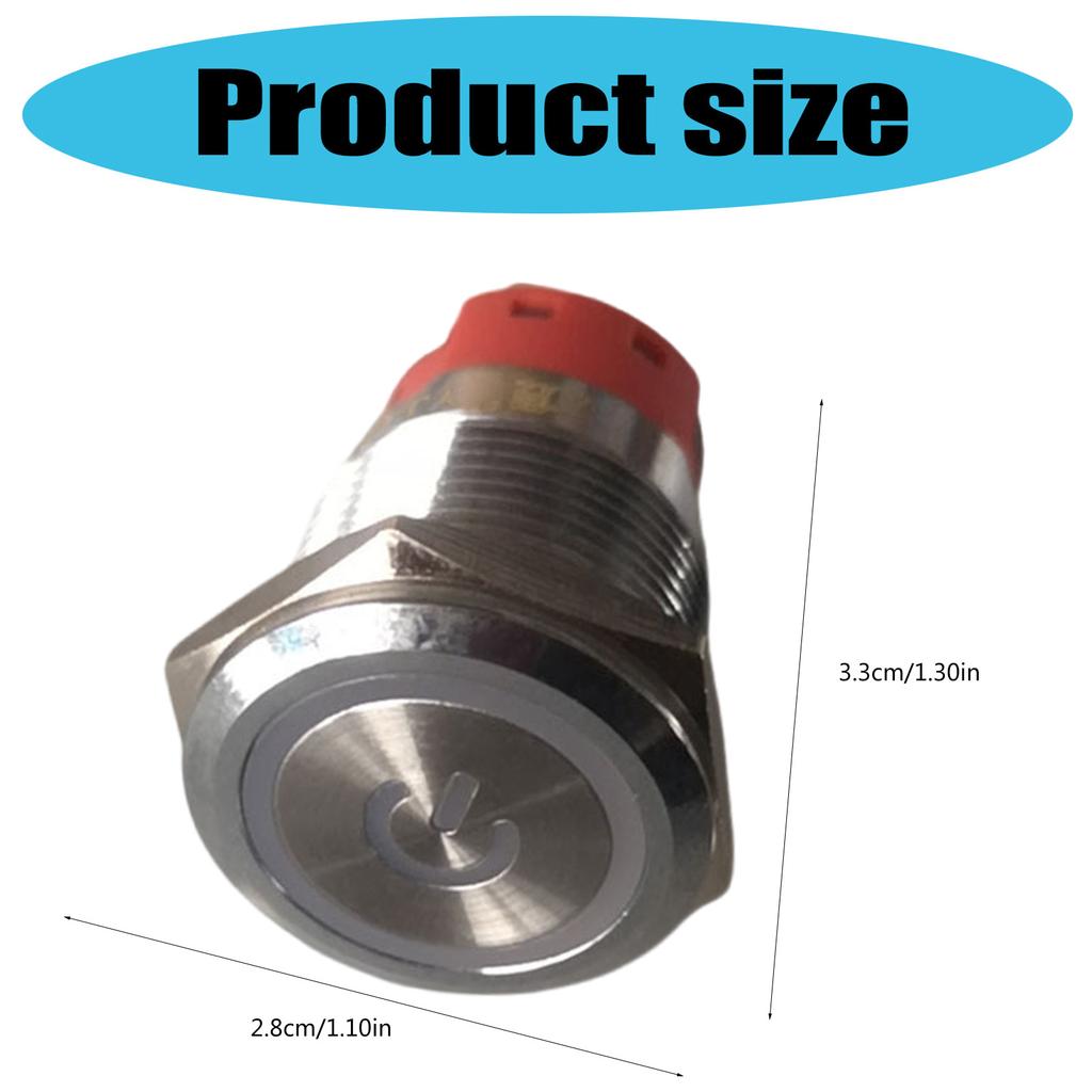 Wasserdichte Metall-Drucktaster Verriegelungsdesigns LED-Licht Mehrere Spannungen 5 220V für Motor Industrieanlagen