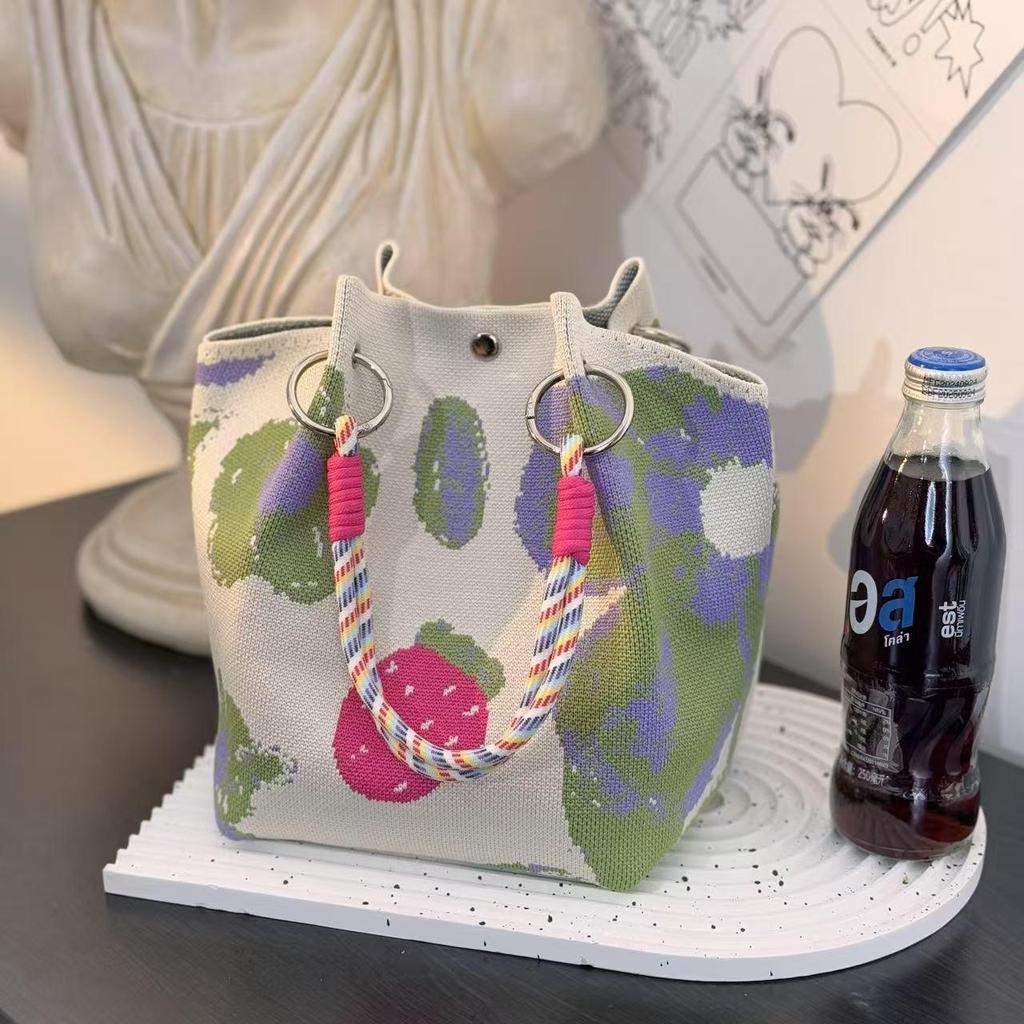 2025 Niedliche Tier Strickhandtasche - Damen Tragetasche mit großem Fassungsvermögen für Arbeit & Ausflüge