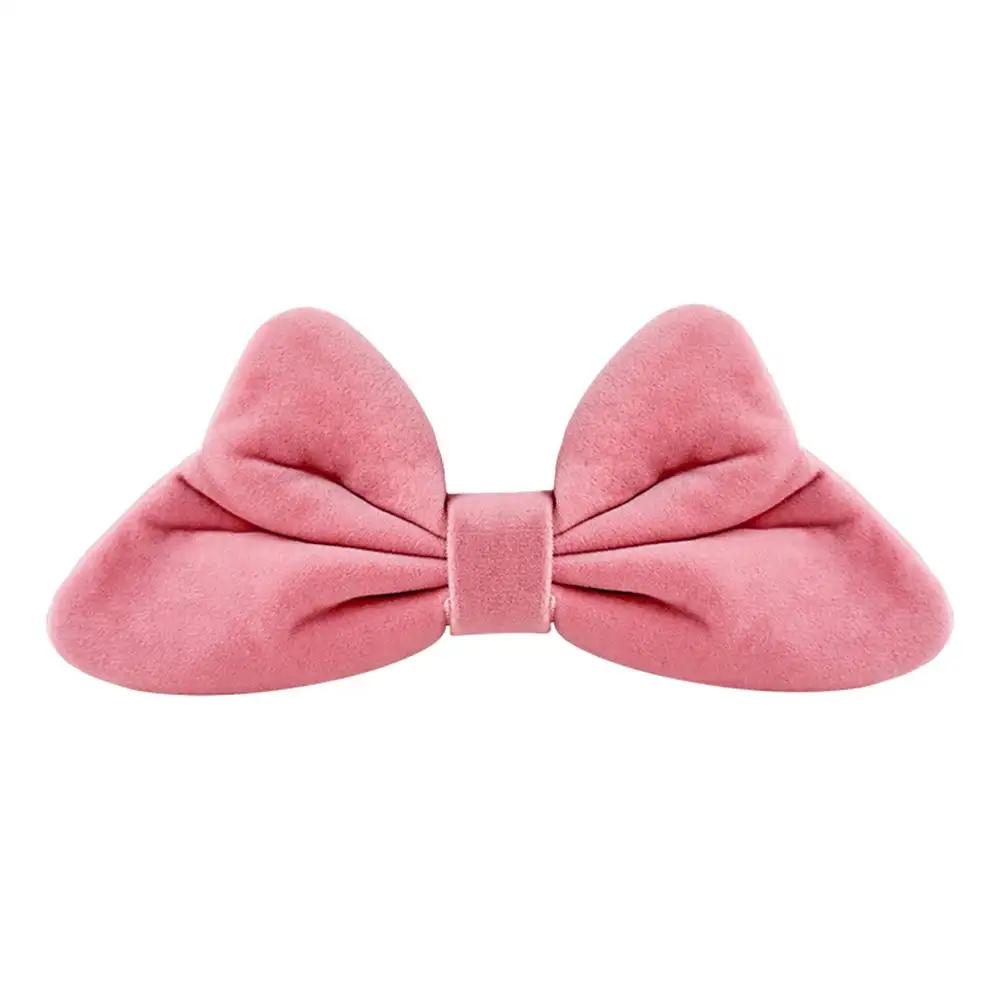 

Милий бант для шолома мотоцикла, оксамитова прикраса, бантики для шолома електровелосипеда, аксесуари, універсальна прикраса-бант, для дівчини, жінки рожевий