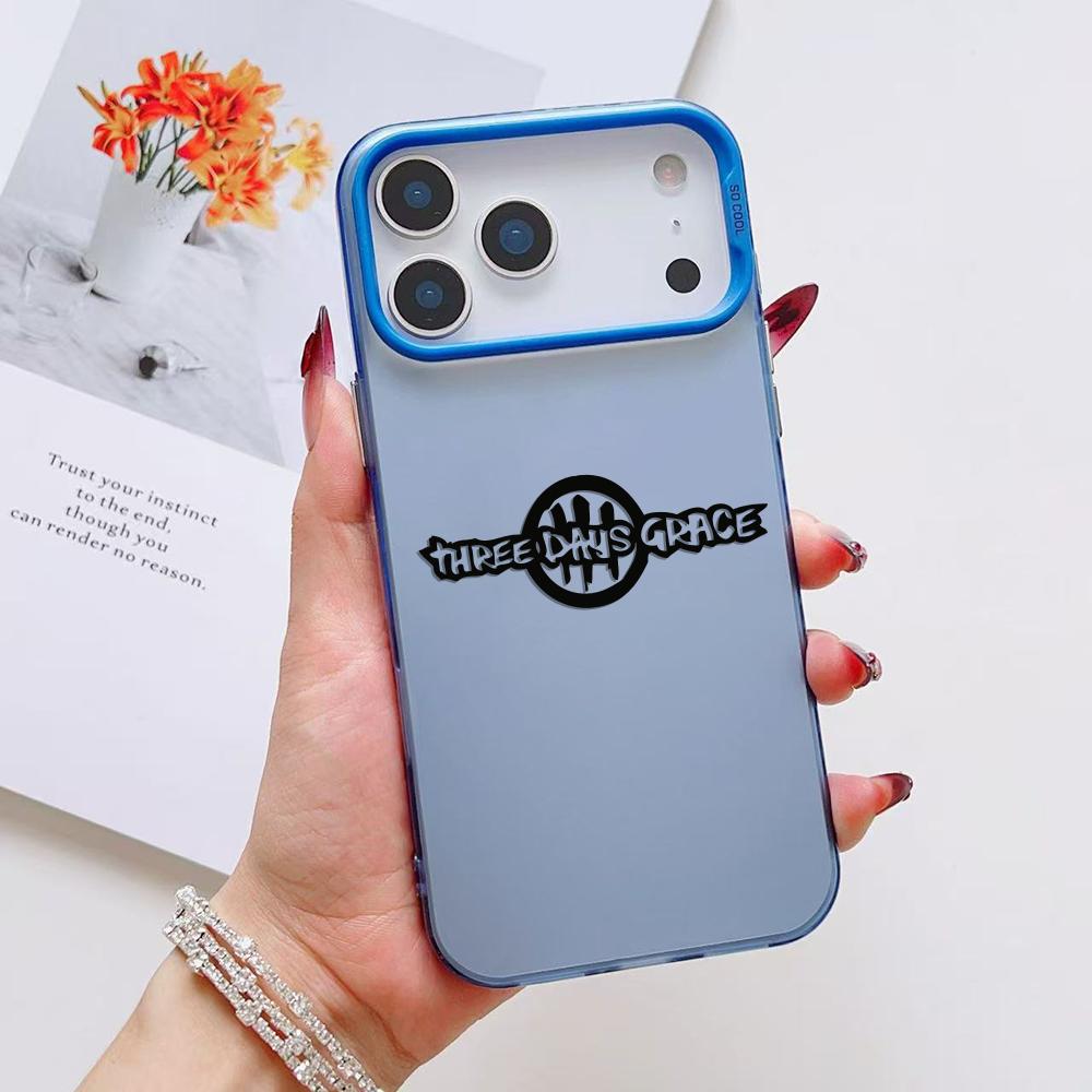 Fashion T-Three Days Grace Phone Case For iPhone 17 16 15 14 13 12 11 Pro Max Air Matte Laser Aurora Shockproof Funda