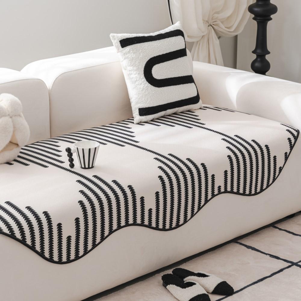 Modern Irregularity Chenille Sofa Covers Plush Sectional Couch Non Slip Sofa Slipcover Furniture Protec Cushion Carpet Bath Mat
