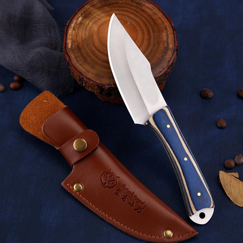 Butcher Knife Hand Forged Boning Knife with Sheath Stainless Steel Kitchen Chef Knife Mongolian Meat Cleaver Kitchen Supplies