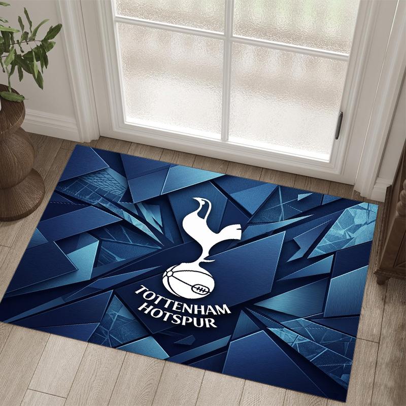 Tappeto in velluto di cristallo con design Tottenham Hotspur Accogliente Non?Tappeto Stampato Antiscivolo per Camera da Letto Soggiorno Ingresso