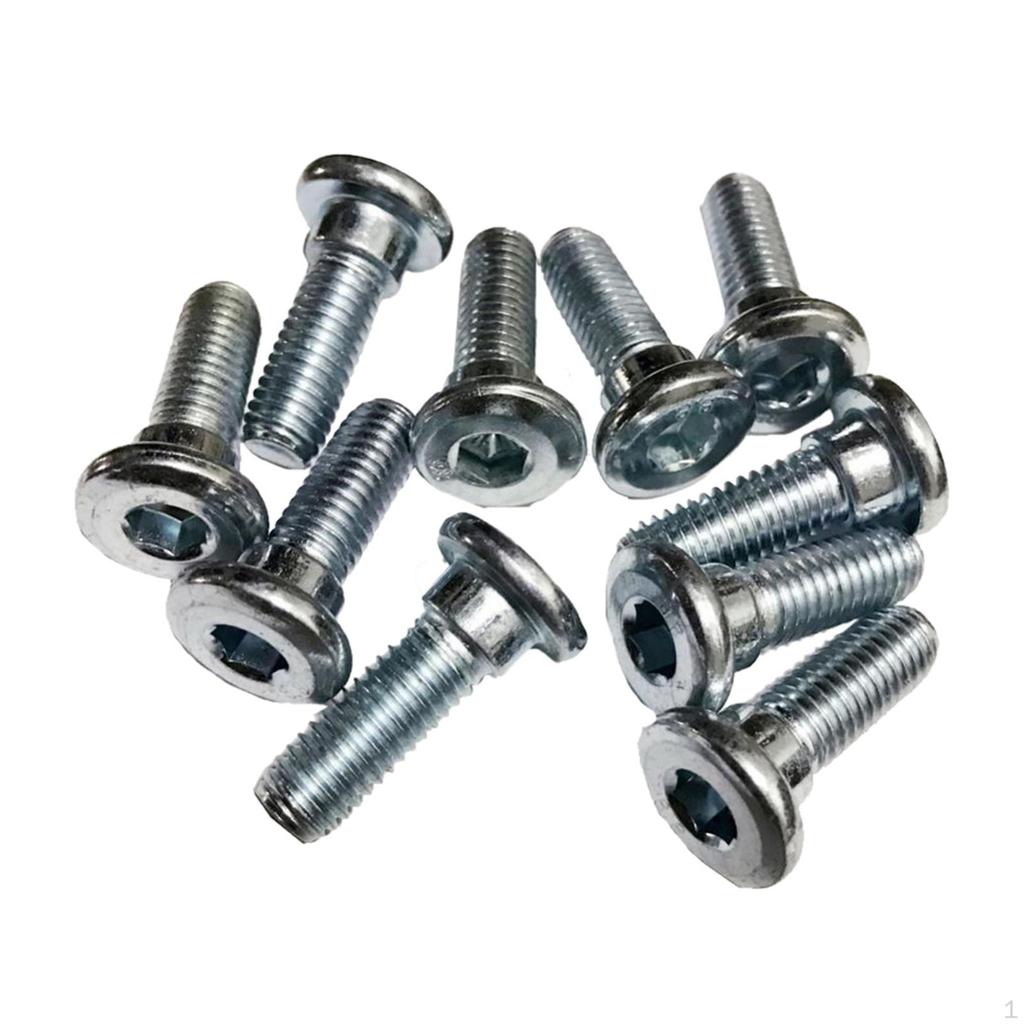 10x Brake Disc Rotor Screws Easy Installation Replacement Silver M8 X 20mm