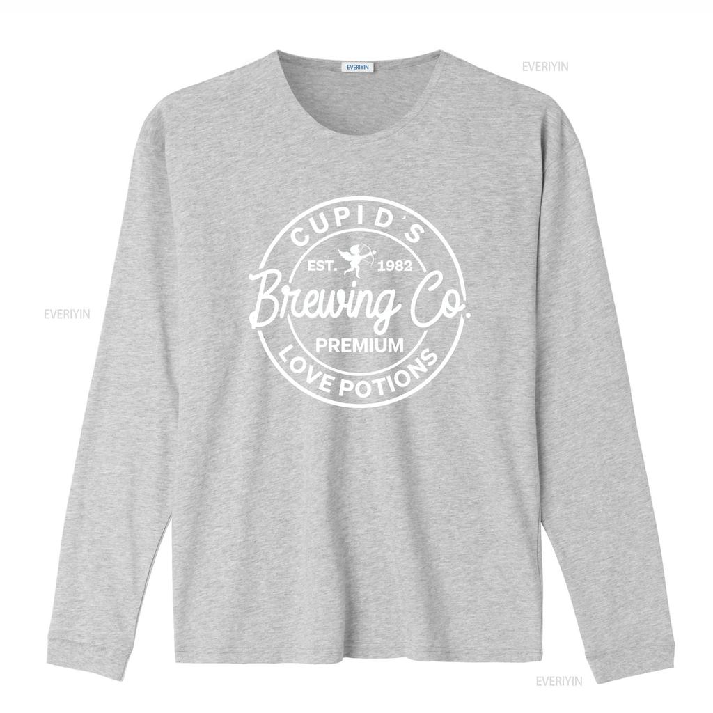 Cupid's Brewing Co Valentine's Day T Shirt Cupid for Women Valentine vintage Washed Versatile Slightly Casual Soft