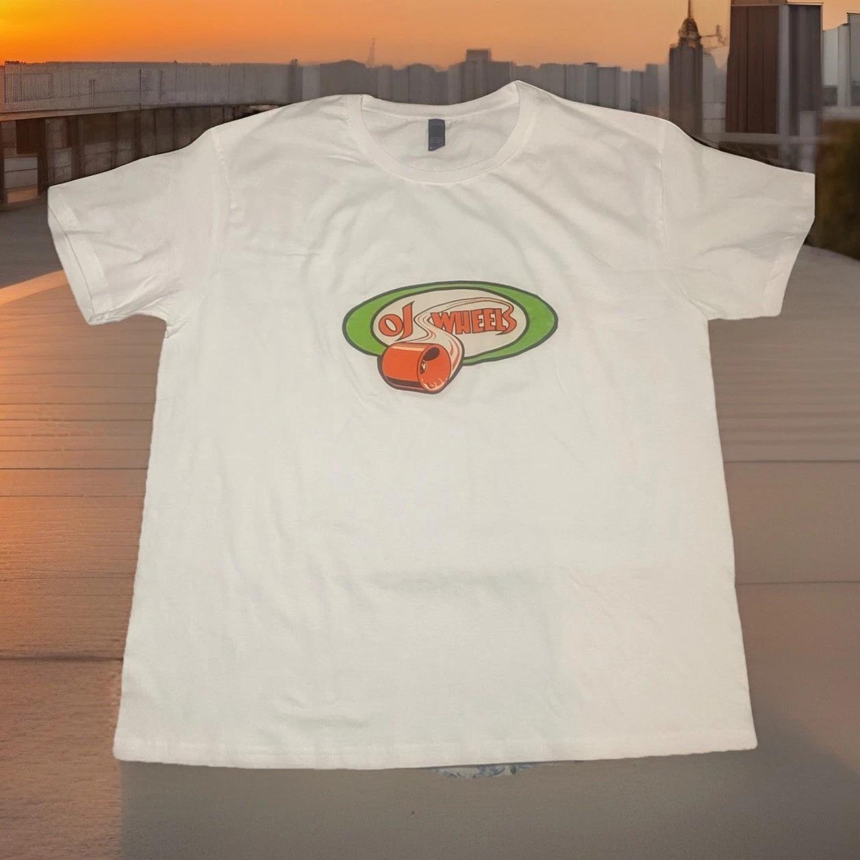 Skateboard T Shirt Mens XL OJ Wheel Vintage Style White Gift L