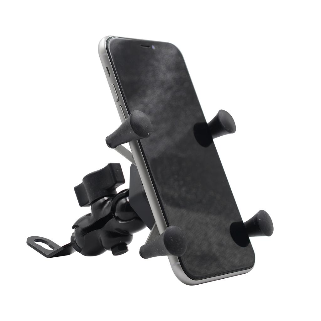 Suporte de telefone celular de liga de alumínio para motocicleta, bicicleta, suporte fixo para telefone celular, suporte para guidão