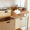Rattan Woven Storage Basket for TV Stand, Bookcase, and Wardrobe