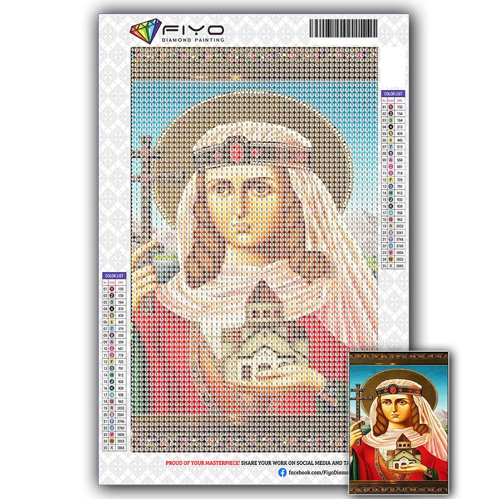 Satın alın 5D DIY Frame Diamond Painting Kit Religious Pour Glue Square ...