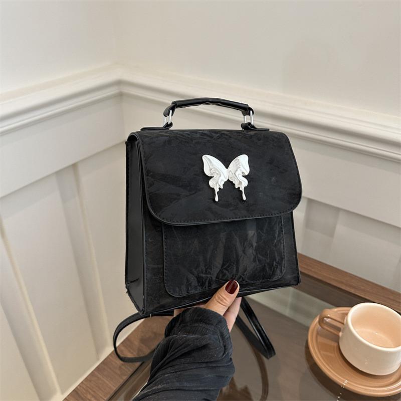 Fashionable Women s Backpack Versatile Pu Material Chic Korean Style Travel School Bag чёрный