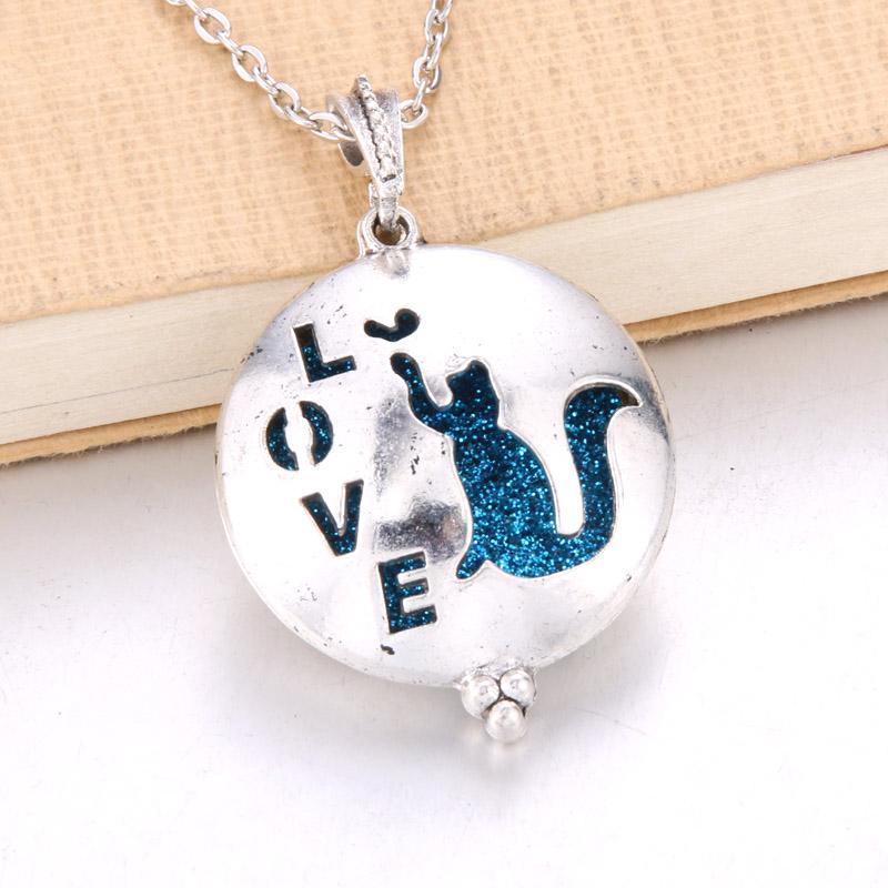 Aromatherapy Necklace Tree of Life Diffuser Jewelry Vintage Open Locket Pendant Essential Oil Perfume Aroma Diffuser Necklace