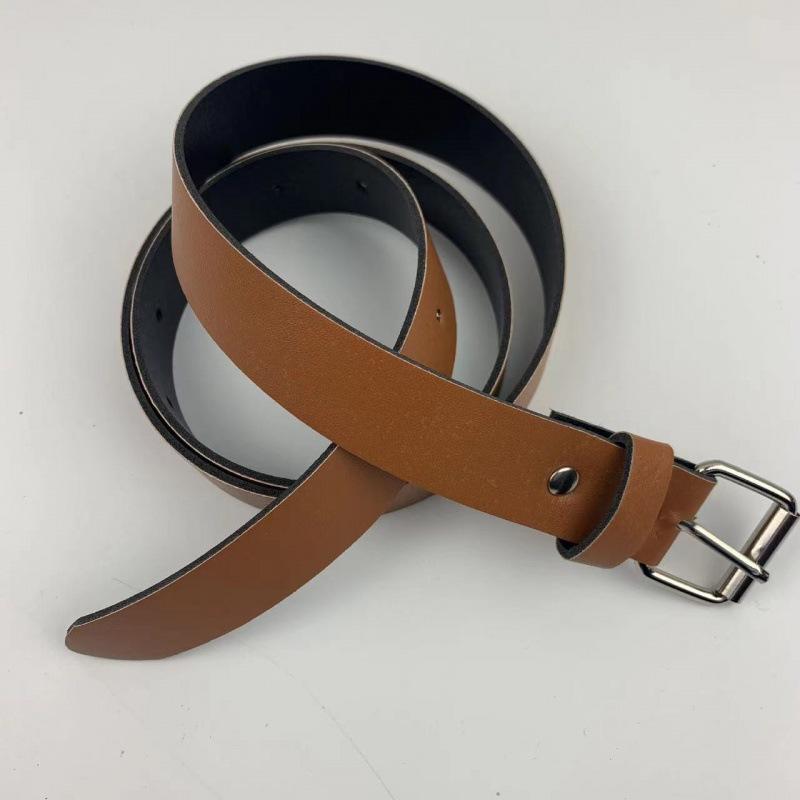 

Ins Contemporary Korean Inspired Womens Hollow Belt Versatile Soft Leather Fashion Single Brown