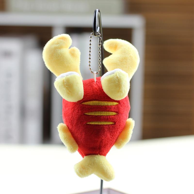 

And Cute Soft Plush Lobster Keychain Short Plush Mini Stuffed Animal For Gifts красный