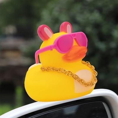 Car Duck Cowboy Hat Duck Car Decoration Rearview Mirror Decoration Toy Car Ornament