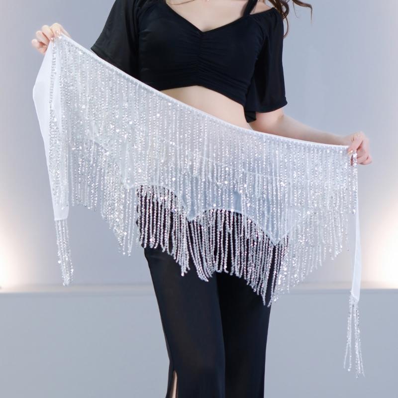 Professional Grade Belly Dance Hip Scarf Lightweight Polyester Fabric for Comfortable Extended Dance Practice